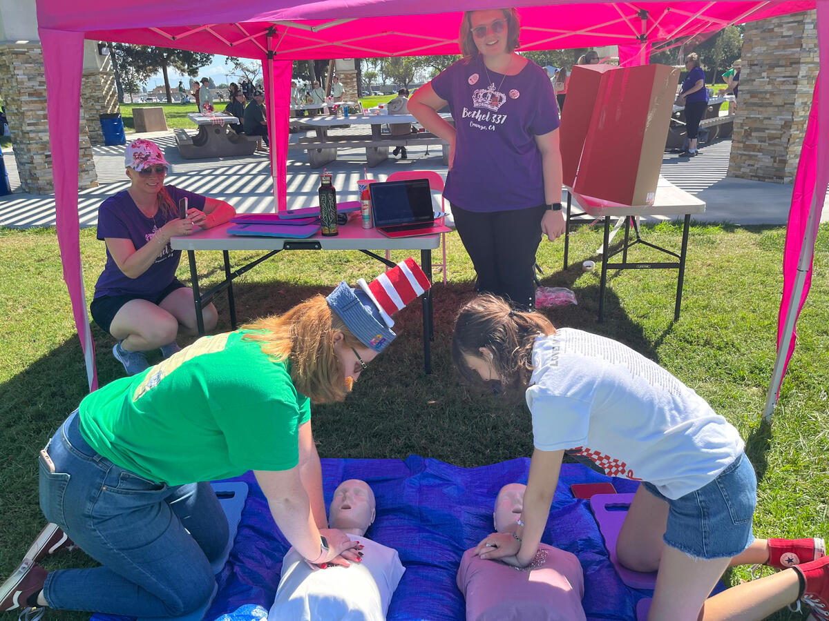 Hands-Only CPR at South Coast Guardian Council Committee Picnic
